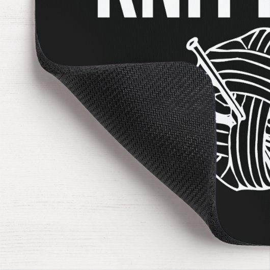 Warning - May Start Talking About Knitting マウスパッド (コーナー)