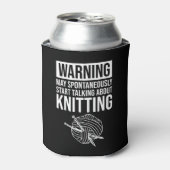 Warning - May Start Talking About Knitting 缶クーラー (缶正面)