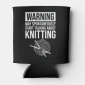 Warning - May Start Talking About Knitting 缶クーラー (正面)
