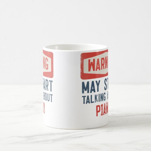 Warning May Start Talking About Piano コーヒーマグカップ (中央)