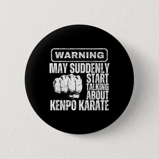 Warning May Suddenly Start Talking About Kenpo Kar 缶バッジ (正面)