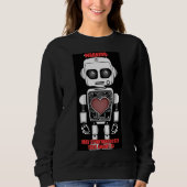 Warning: May Talk About AI Black Sweatshirt スウェットシャツ (正面)