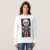 Warning: May Talk About AI White Sweatshirt スウェットシャツ (正面フル)