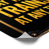 Warning_ May Talk Trains _ Funny Model Train Sayin ポスター (角)