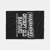 Warning Mpy Old Approach With Caution Funny フリースブランケット (正面(横))