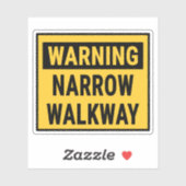 Warning Narrow Walkway シール (シート)