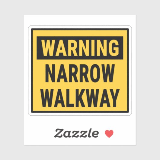 Warning Narrow Walkway シール (シート)
