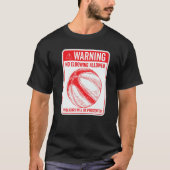 Warning No Elbowing Allowed Sign Basketball Tシャツ (正面)