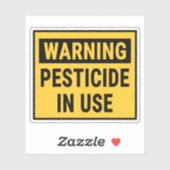 Warning Pesticide In Use  シール (シート)