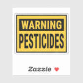 Warning Pesticides  シール (シート)