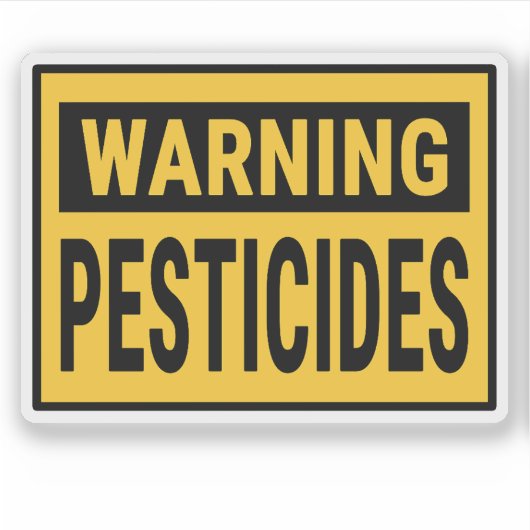Warning Pesticides  シール (正面)