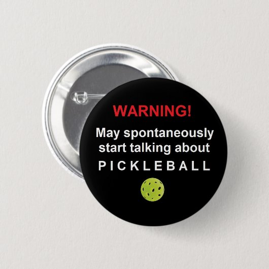 Warning Pickleball V3gen-ar Button 缶バッジ (正面&裏面)