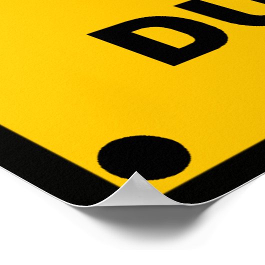 Warning ~ Please Note ~ Spoof Warning Sign ポスター (角)