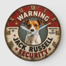 Warning Protected by Jack Russell Security Funny