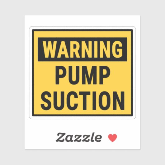 Warning Pump Suction  シール (シート)