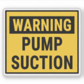 Warning Pump Suction  シール (正面)