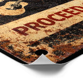 Warning Redneck Area Vintage Retro Garage Sign ポスター (角)