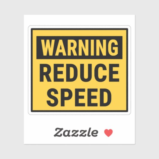 Warning Reduce Speed  シール (シート)