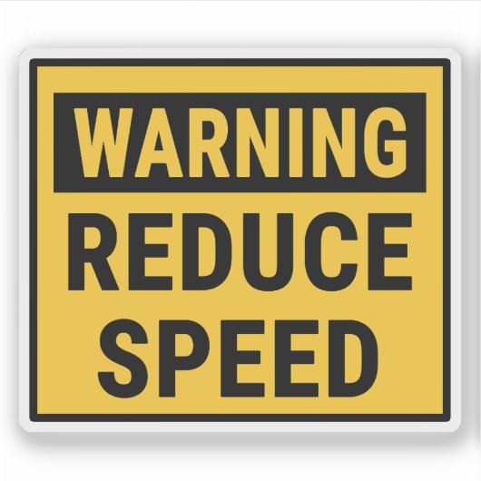 Warning Reduce Speed  シール (正面)