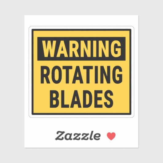 Warning Rotating Blades  シール (シート)