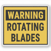 Warning Rotating Blades  シール (正面)
