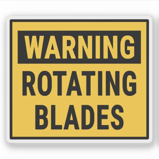 Warning Rotating Blades  シール (正面)