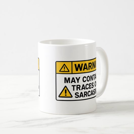 Warning: Sarcasm Inside – Office Mug コーヒーマグカップ (正面右)