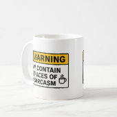 Warning: Sarcasm Inside – Office Mug コーヒーマグカップ (正面左)