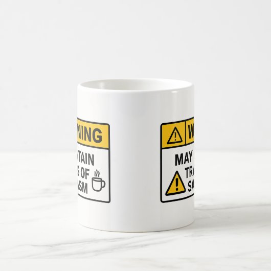 Warning: Sarcasm Inside – Office Mug コーヒーマグカップ (中央)