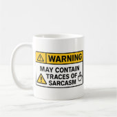 Warning: Sarcasm Inside – Office Mug コーヒーマグカップ (左)