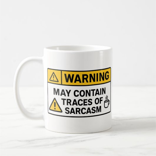 Warning: Sarcasm Inside – Office Mug コーヒーマグカップ (左)