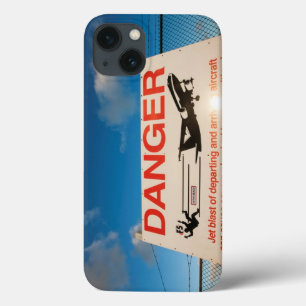 Warning sign near St. Maarten Airport, iPhone 13ケース