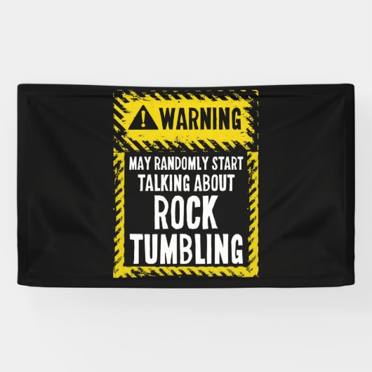 Warning Sign Rock Tumbling Shirt Gem Lapidary 横断幕 (横)