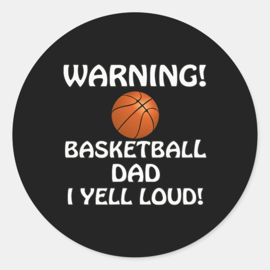 Warning! Sketll Dad I Yell Loud! You Are Warned!  ラウンドシール (正面)