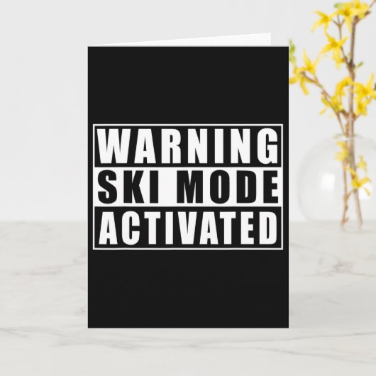 Warning Ski Mode Activated  カード (黄色い花)
