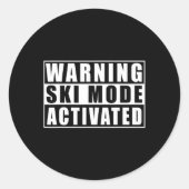Warning Ski Mode Activated  ラウンドシール (正面)