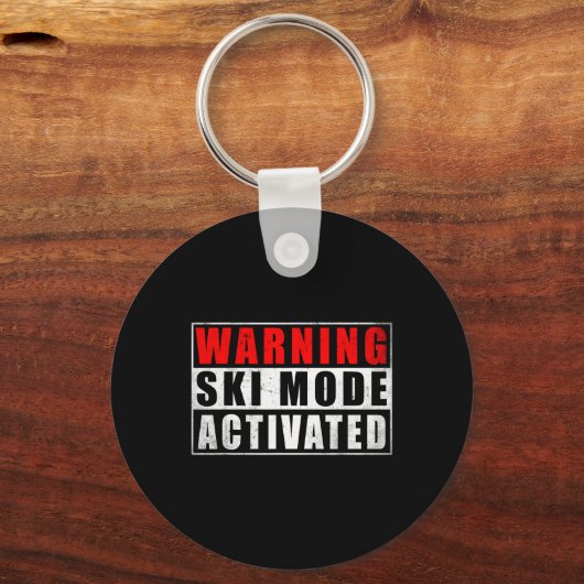 Warning Ski Mode Activated 1  キーホルダー (正面)
