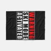 Warning Ski Mode Activated 1  フリースブランケット (正面(横))