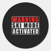 Warning Ski Mode Activated 1  ラウンドシール (正面)