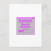 Warning Social Anxiety Pink Loading Tab  ポストカード (正面)