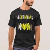 Warning Softball Mom Will Yell Loudly Leopard Prin Tシャツ (正面)