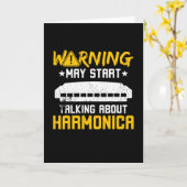 Warning Start Talking About Harmonica カード (黄色い花)