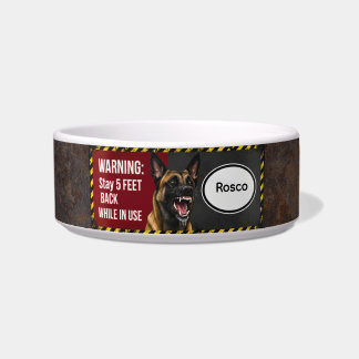Warning Stay 5 Feet Back Belgian Malinois Pet Bowl ボウル