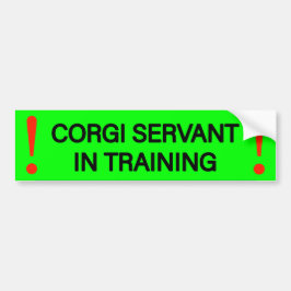 Warning sticker Corgi servant バンパーステッカー