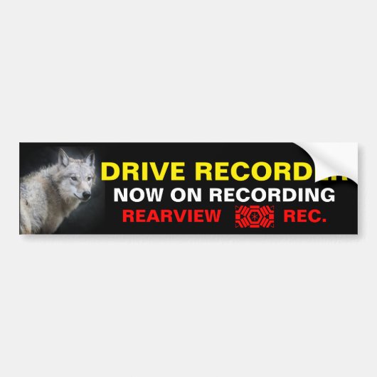 Warning Sticker:Wolf バンパーステッカー (正面)