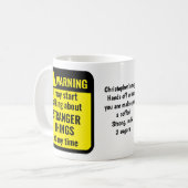 Warning Stranger Things Funny Personalized コーヒーマグカップ (正面左)