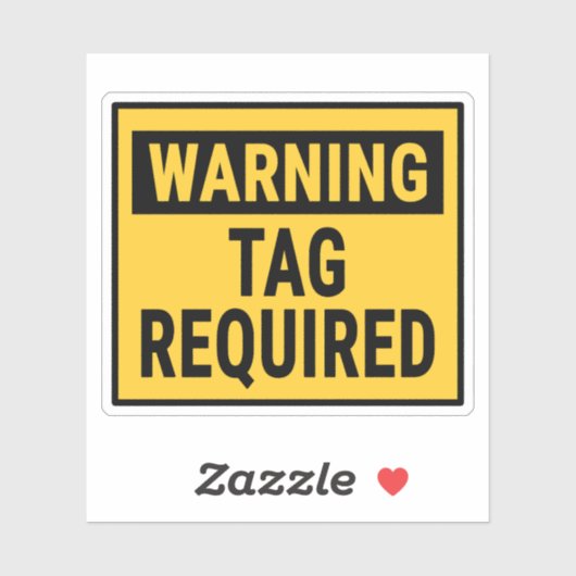 Warning Tag Required  シール (シート)