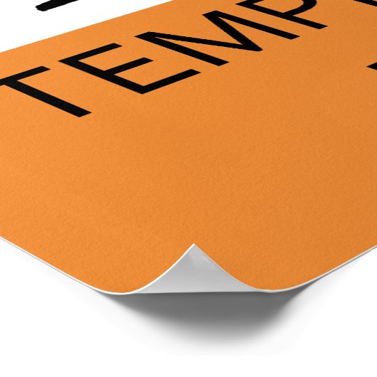 Warning Temperamental Drummer Poster ポスター (角)