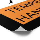 Warning Temperamental Handbell Player Poster ポスター (角)