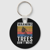 Warning Trees Dont Move Snow Winter Sport Skier  キーホルダー (正面)